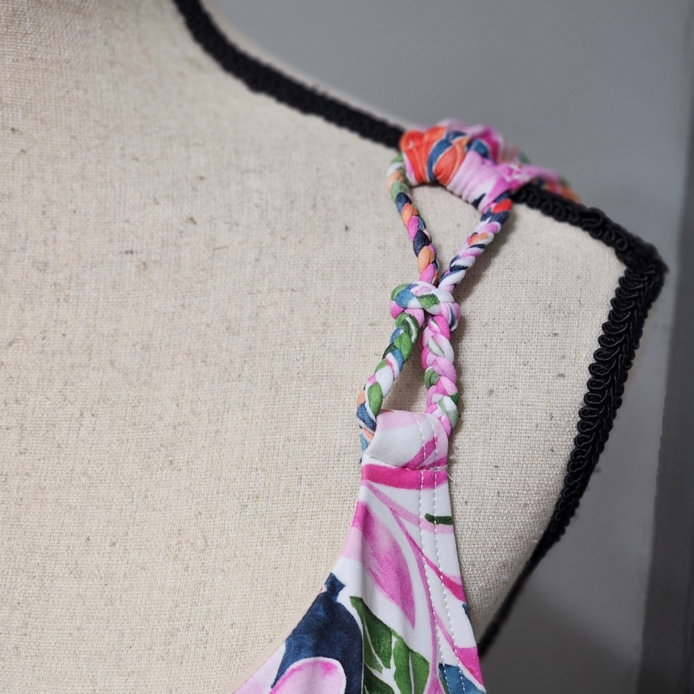 Swimsuits For All Tropical Floral Tummy Shaper Tankini - Picture 3 of 6